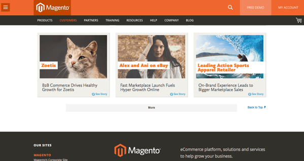 Magento agency online ordering system